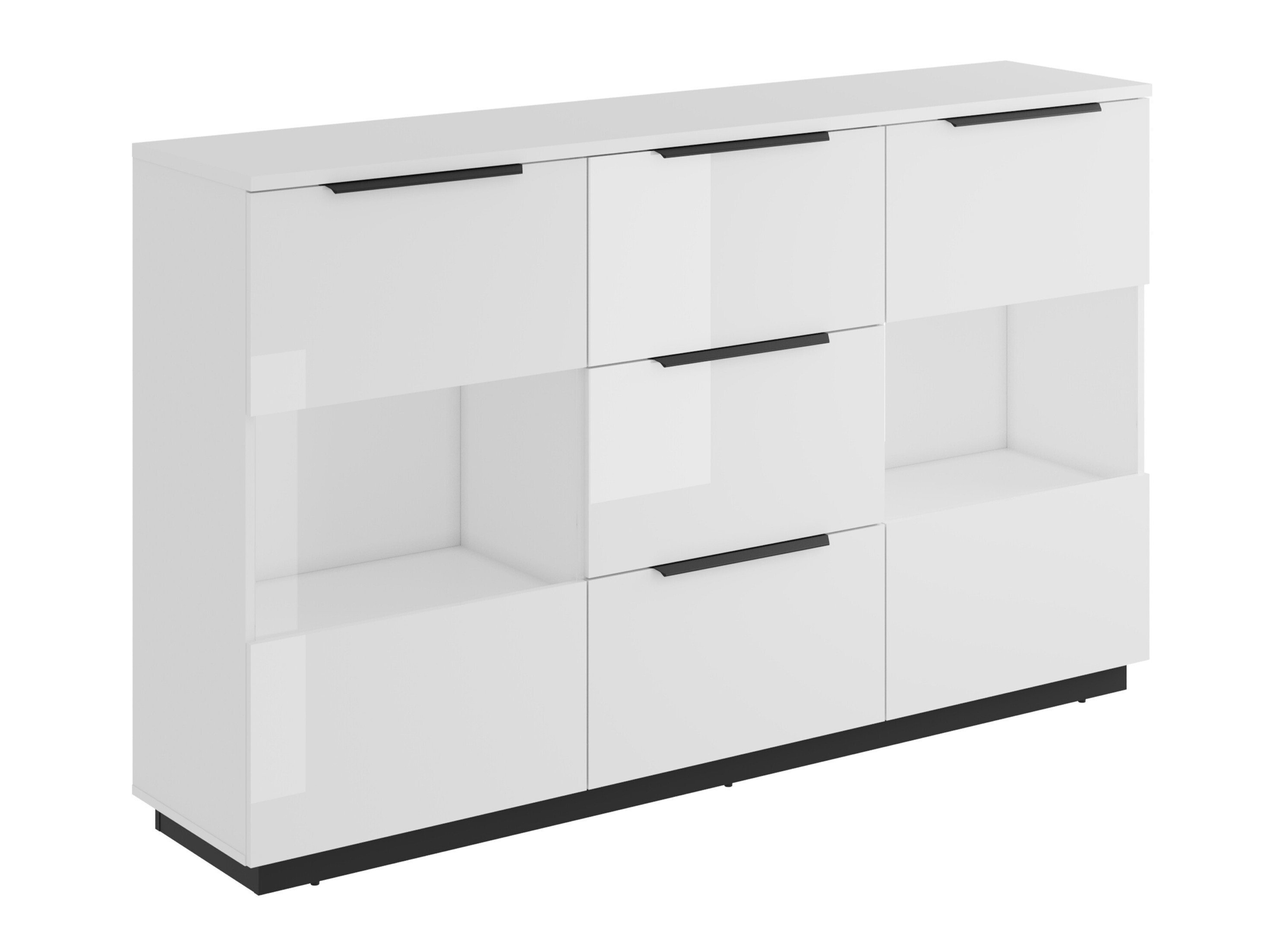 Cómoda Talevaro 105 (Branco + Branco brilhante)