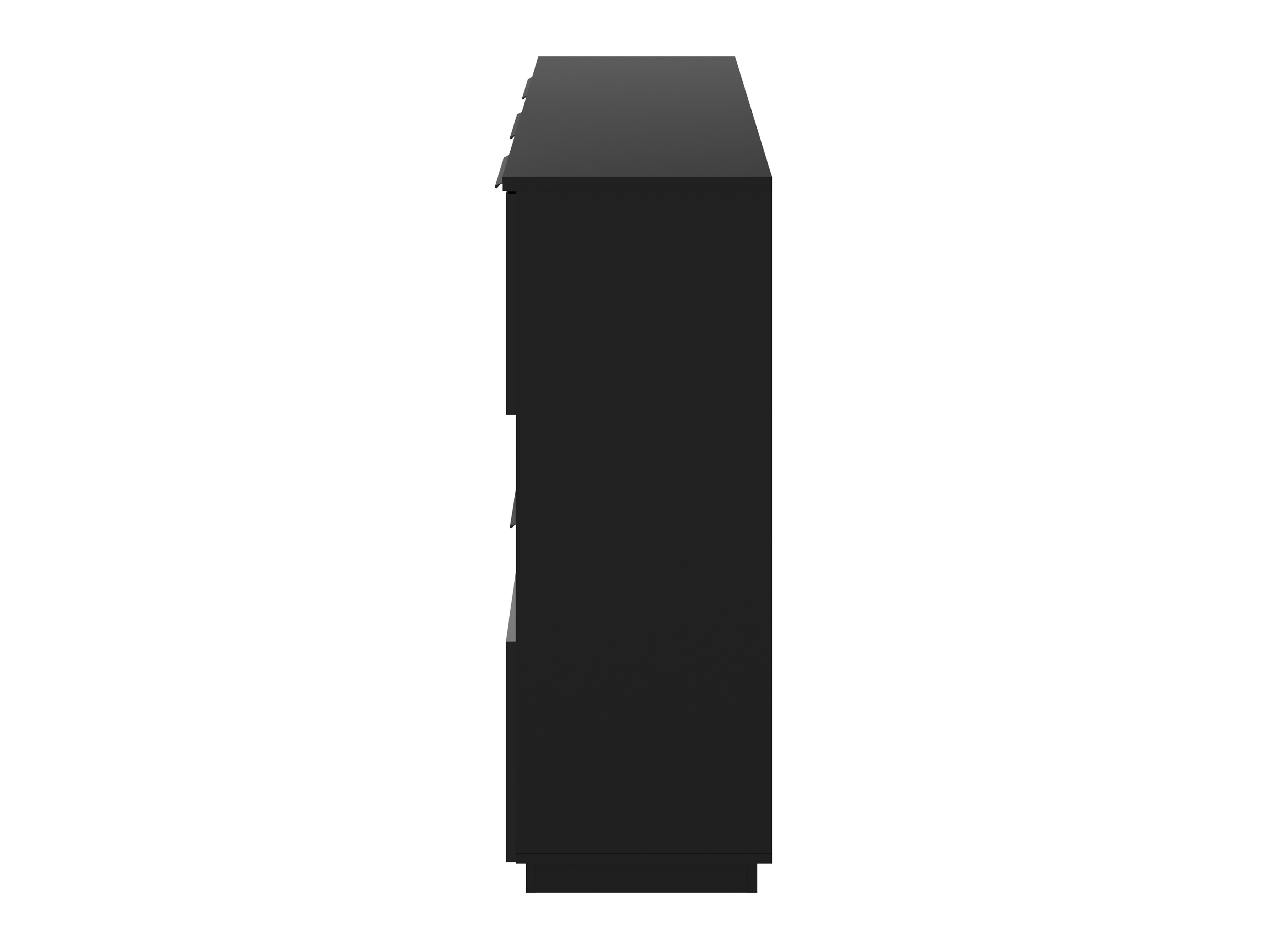 Cómoda Talevaro 105 (Preto + Preto brilhante)