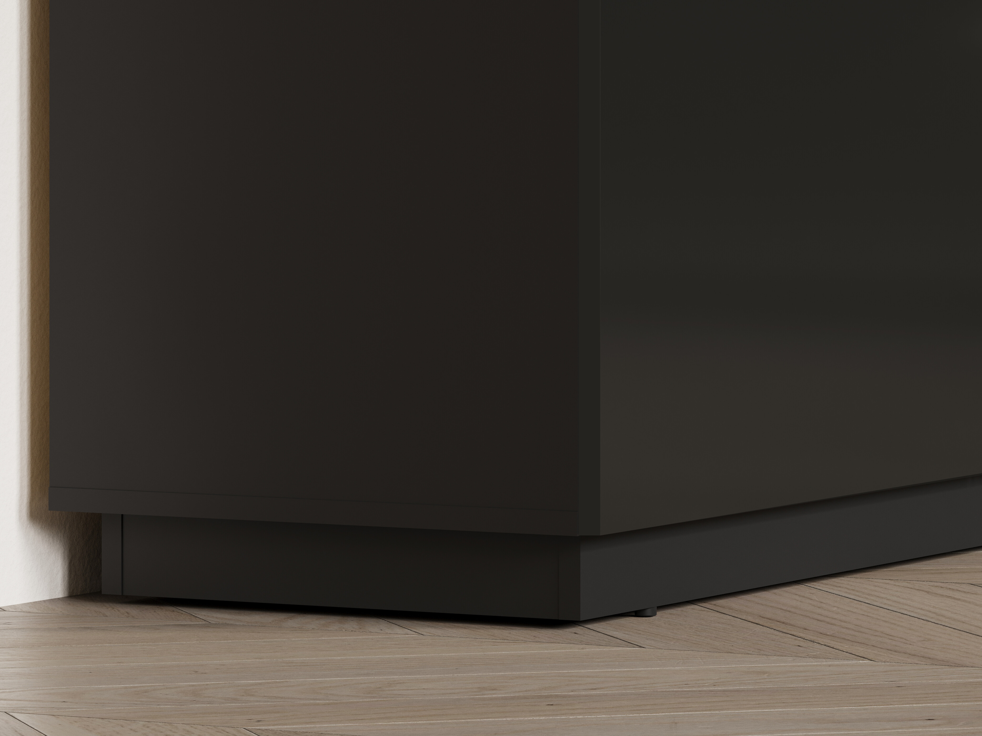 Cómoda Talevaro 105 (Preto + Preto brilhante)