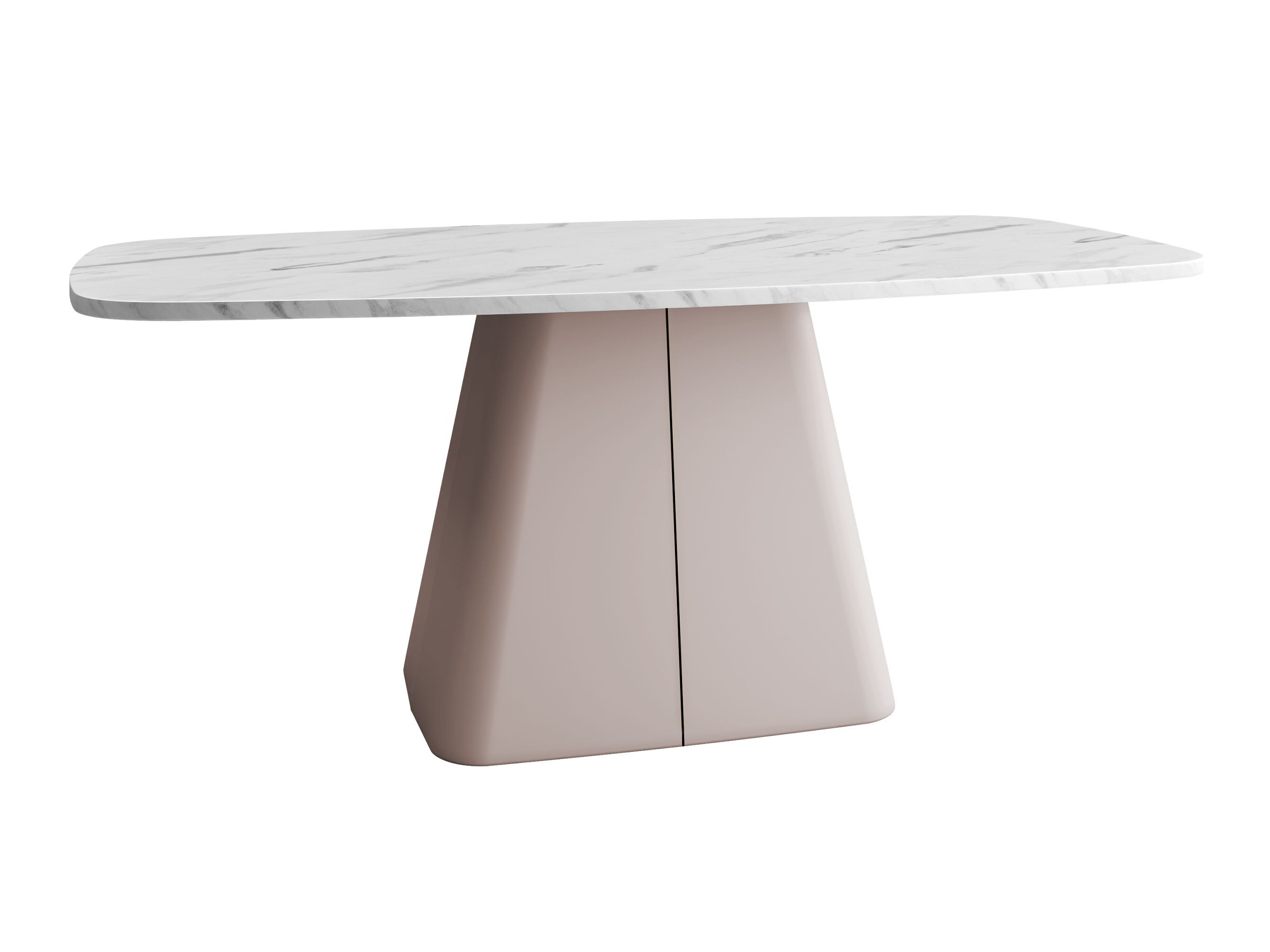 Mesa de centro Oswego 158 (Marmore branco + Caxemira)