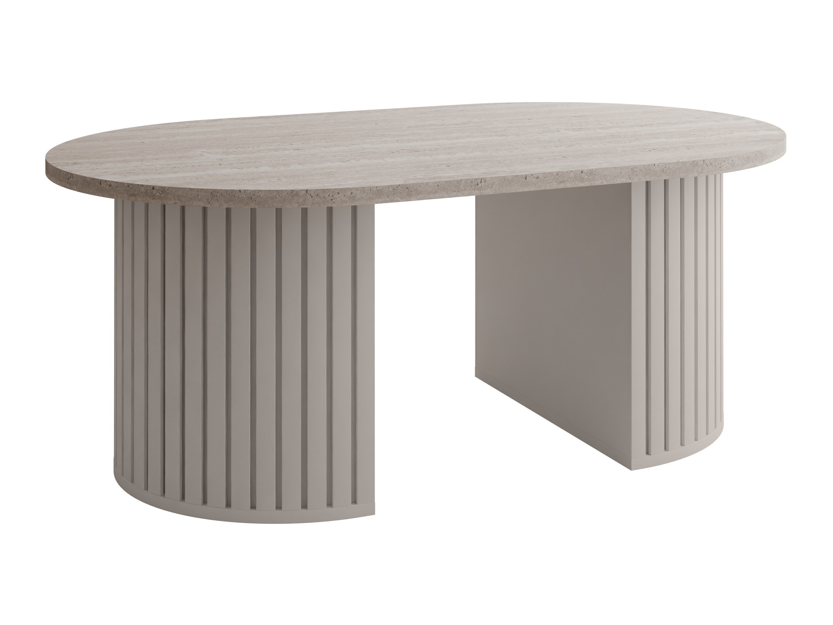 Mesa de centro Comfivo Ulma (Travertino claro + Bege)