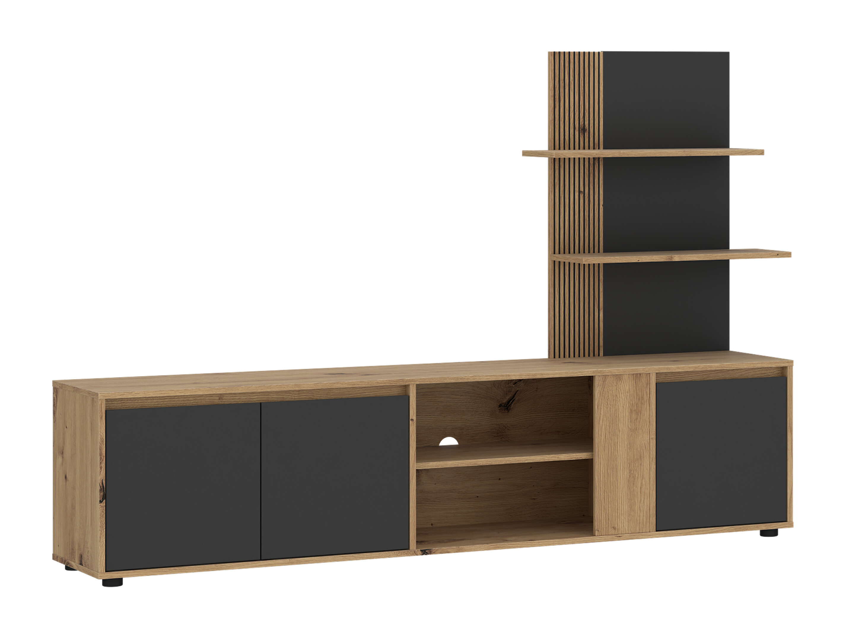 Móvel de TV Torcavi 101 (Antracite + Carvalho Artisan)