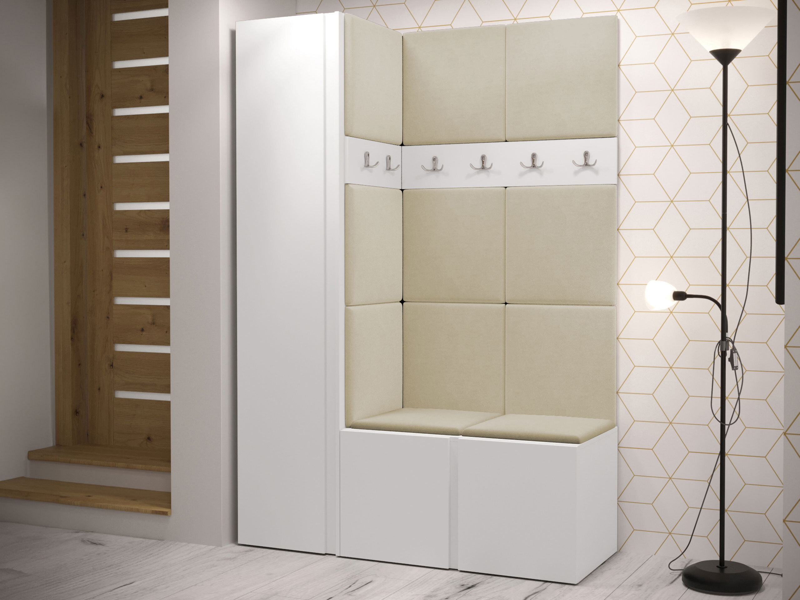 Conjunto para corredor Pinis IX (Branco)