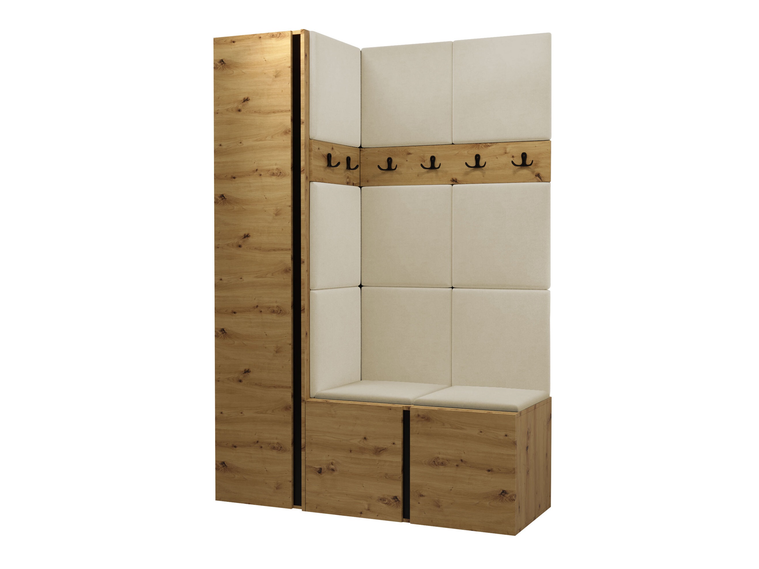 Conjunto para corredor Pinis IX (Carvalho Artisan)