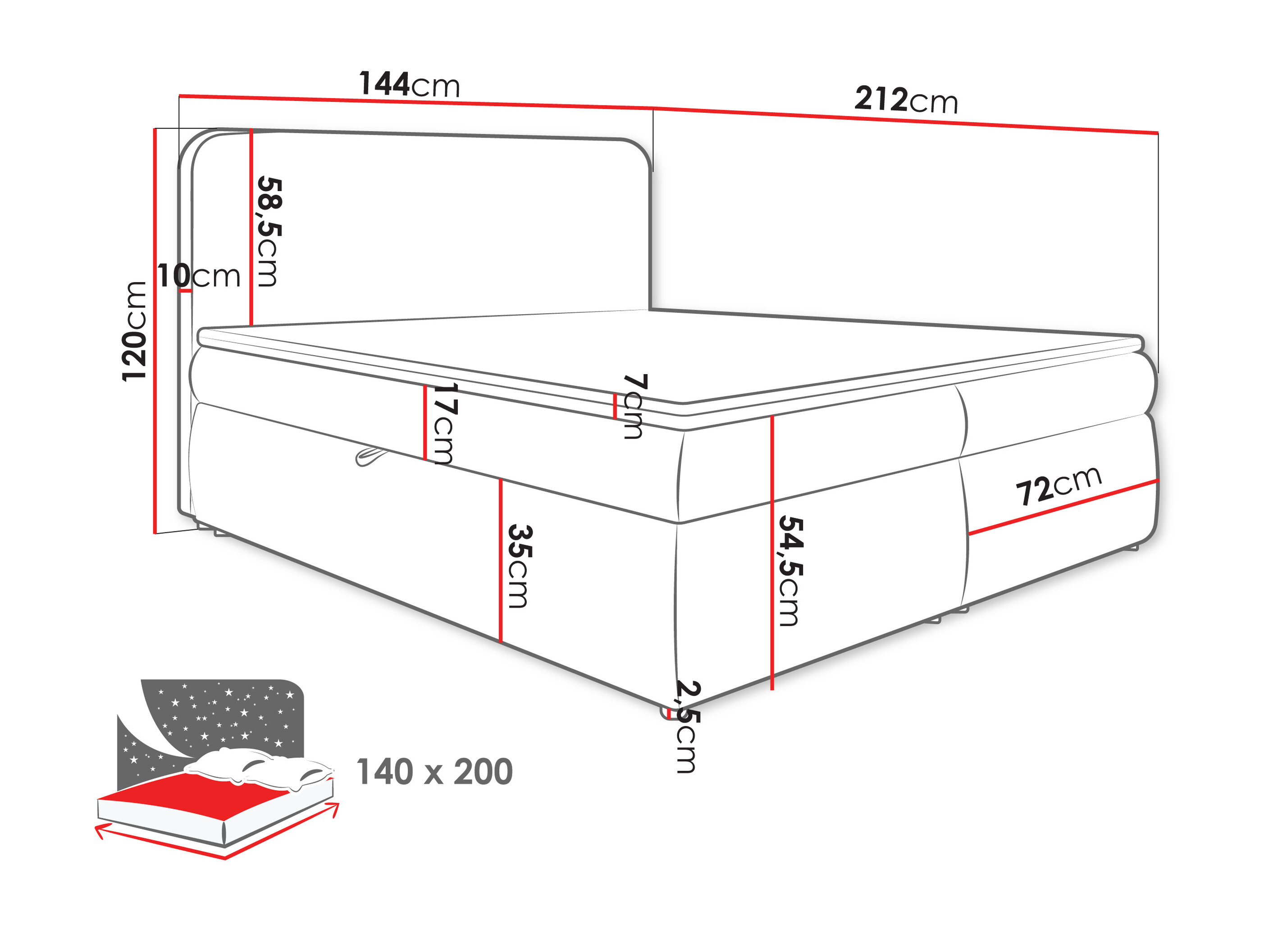 Cama continental SP7428