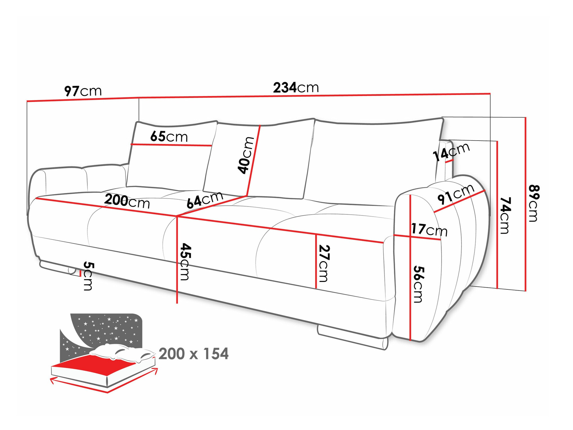 Sofá-cama SP7409