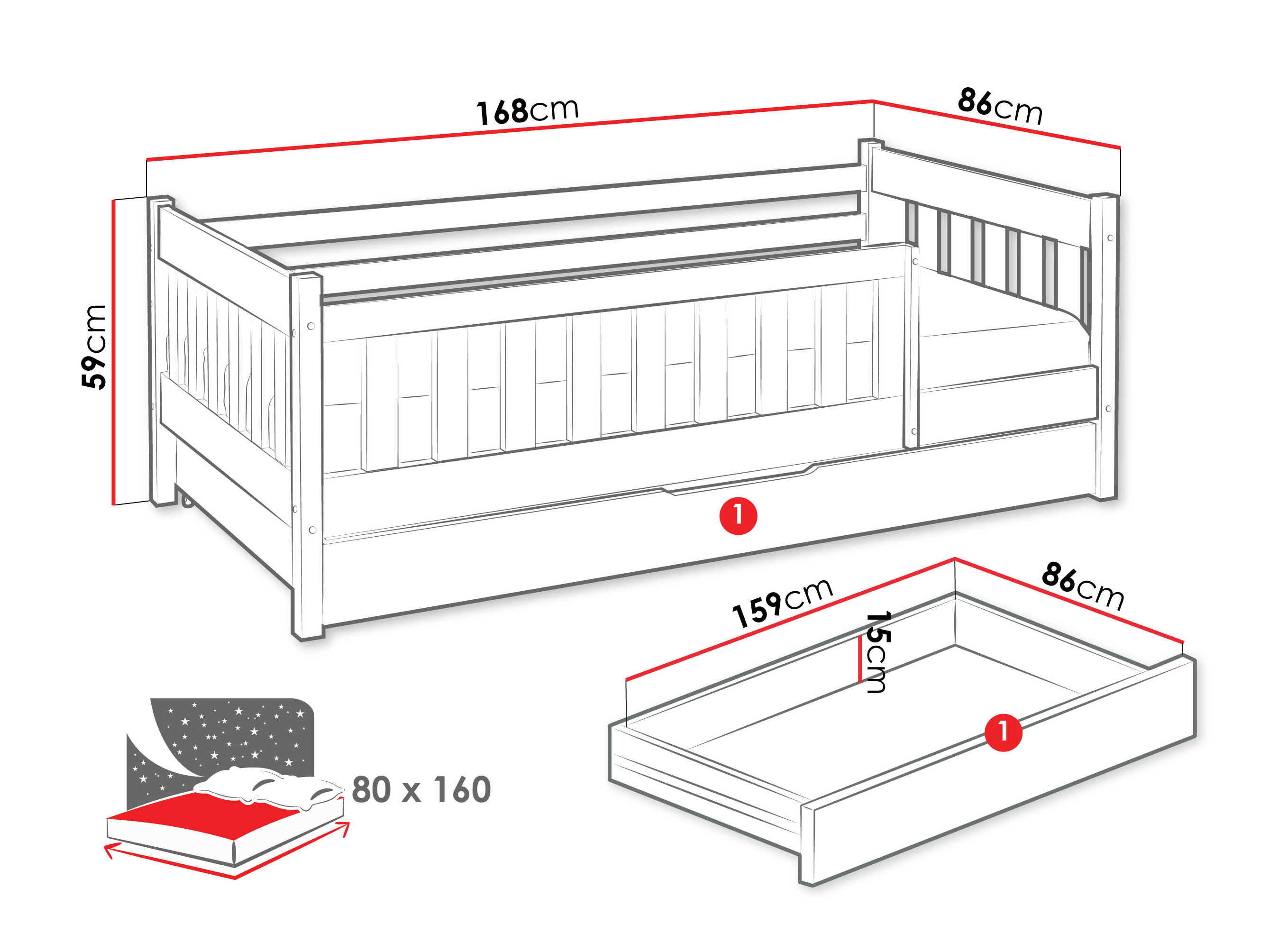 Cama Edmond 124 (Branco)
