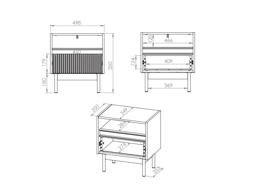 Mesa de cabeceira SP7412