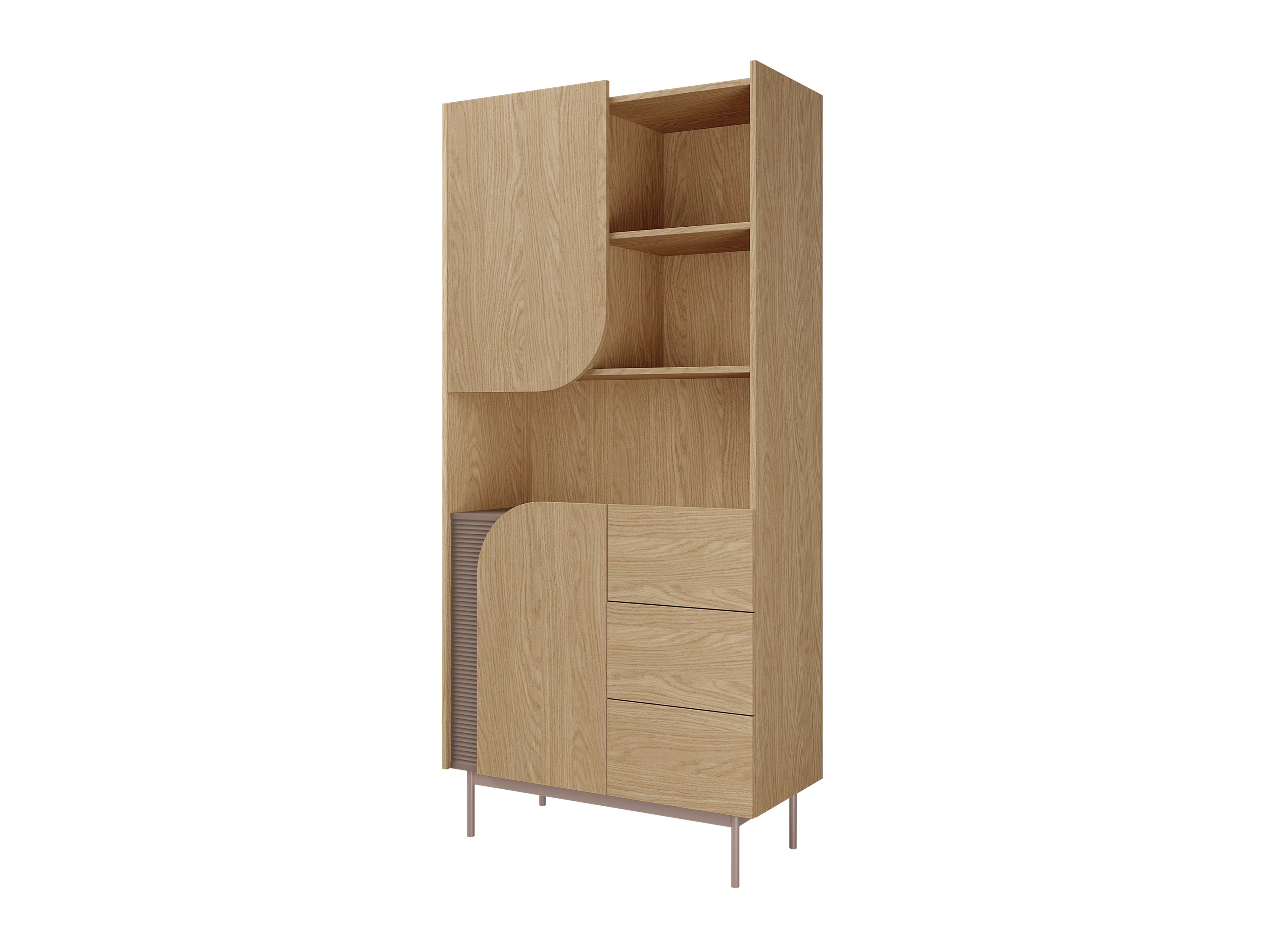 Estante Dunsonu 101 (Carvalho + Taupe)