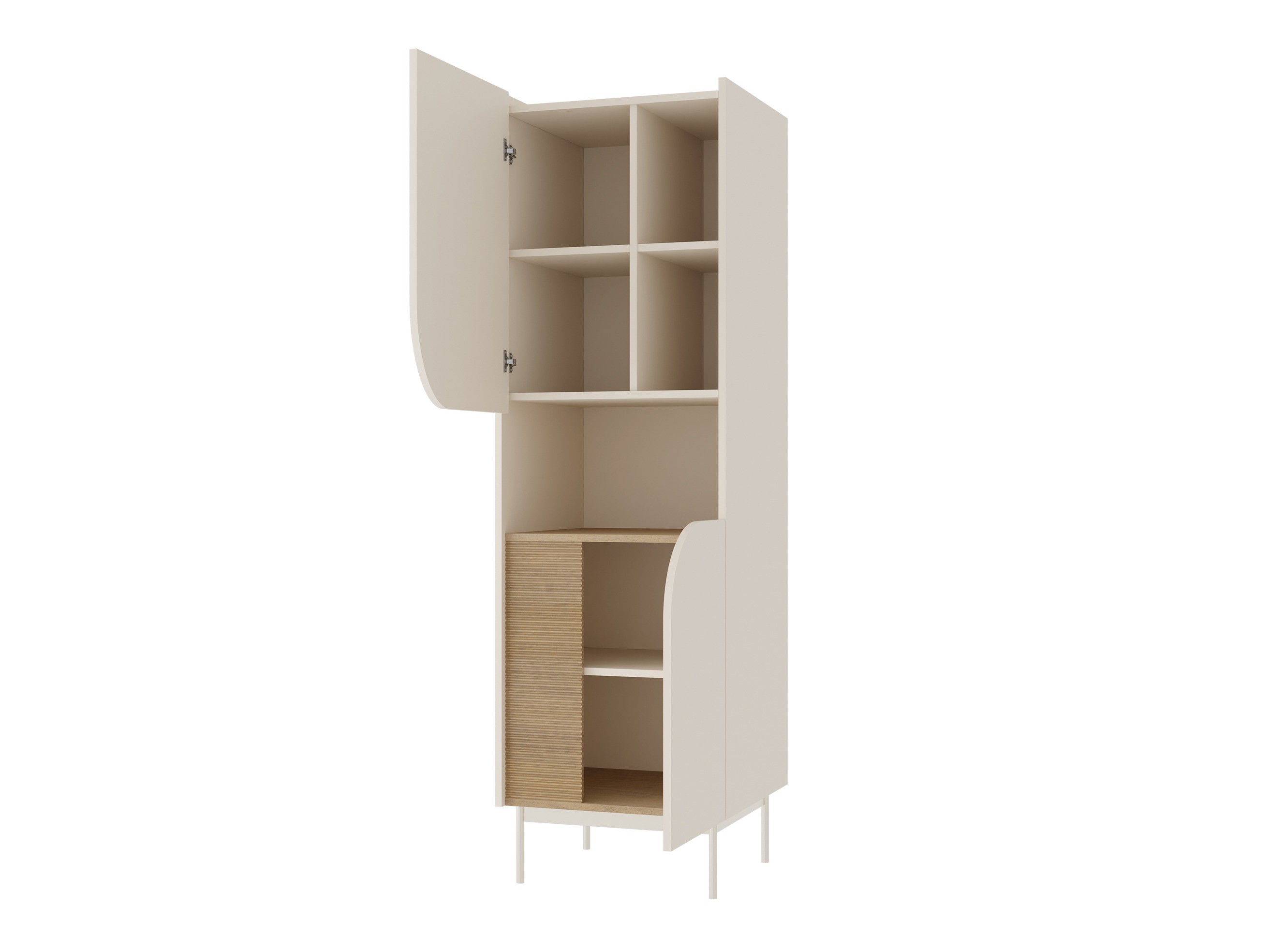 Estante Dunsonu 102 (Bege + Carvalho)