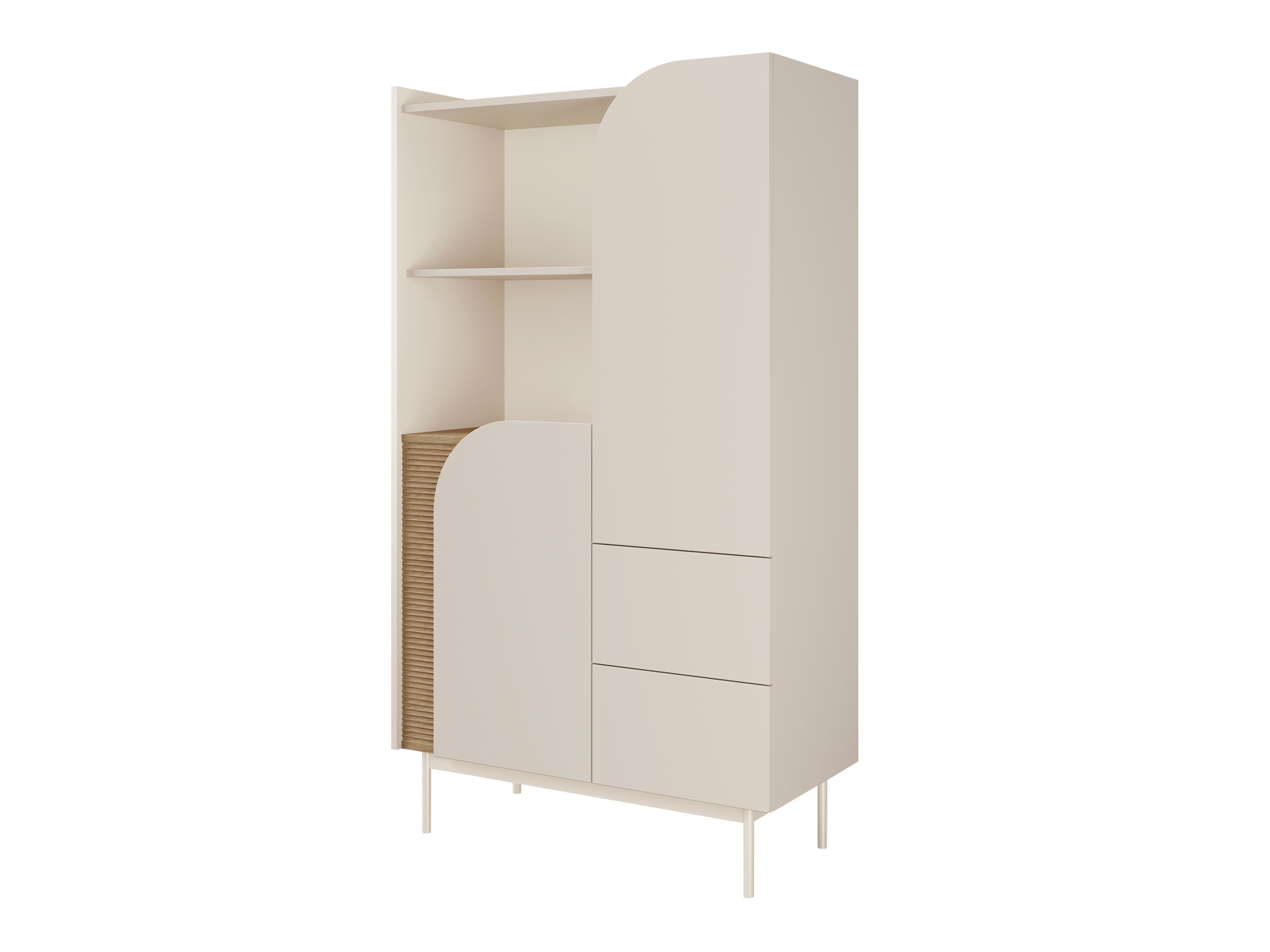 Estante Dunsonu 103 (Bege + Carvalho)