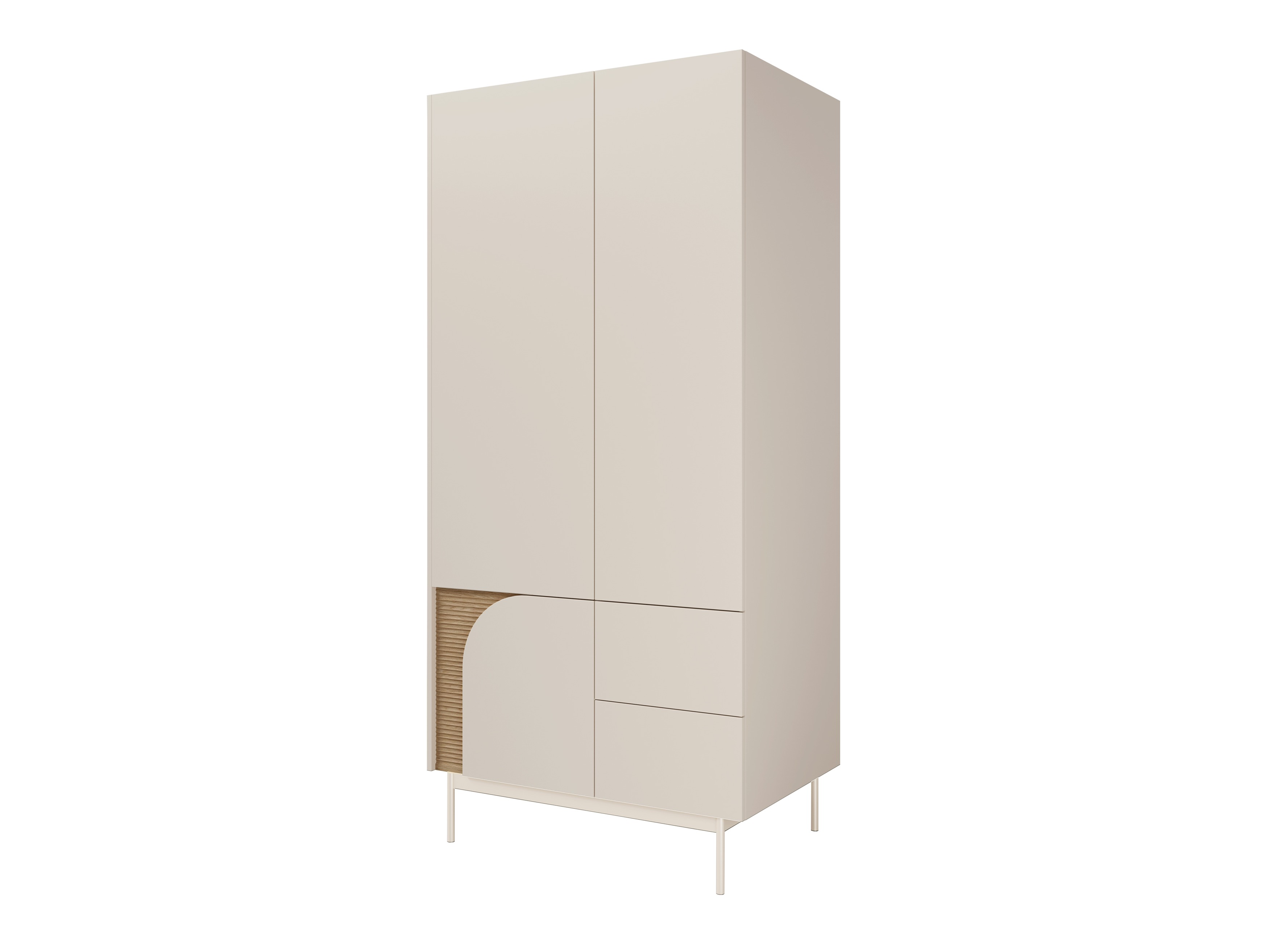 Roupeiro Dunsonu 100 (Bege + Carvalho)