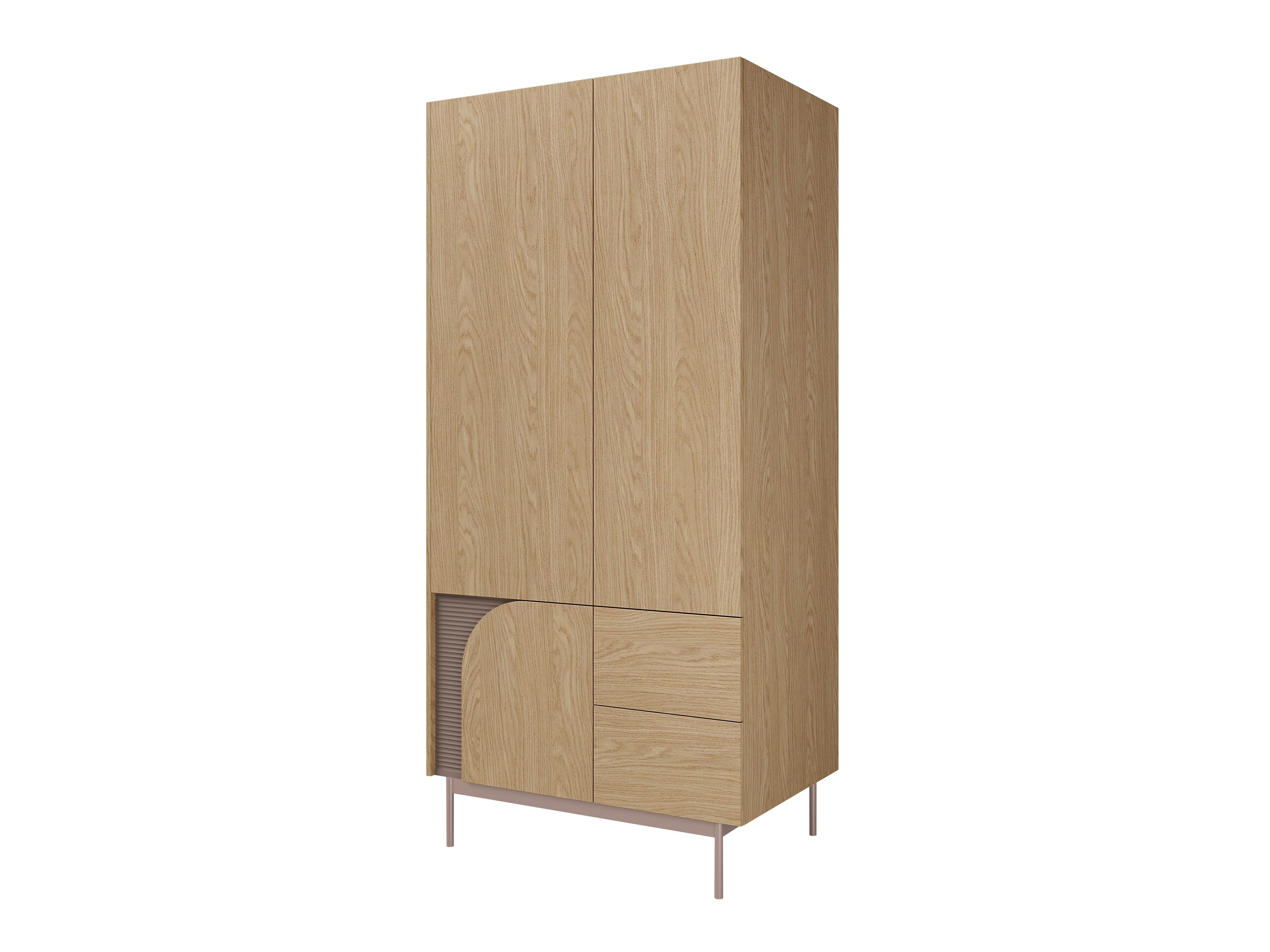 Roupeiro Dunsonu 100 (Carvalho + Taupe)