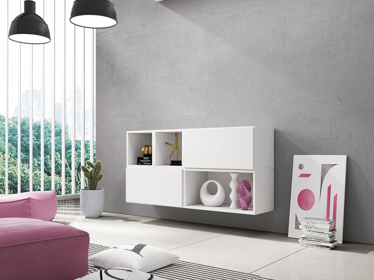 Conjunto de armários Corbele 120 (Branco)