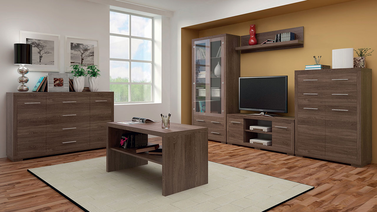 Móvel de TV Fiomeri 117 (Carvalho escuro santana)