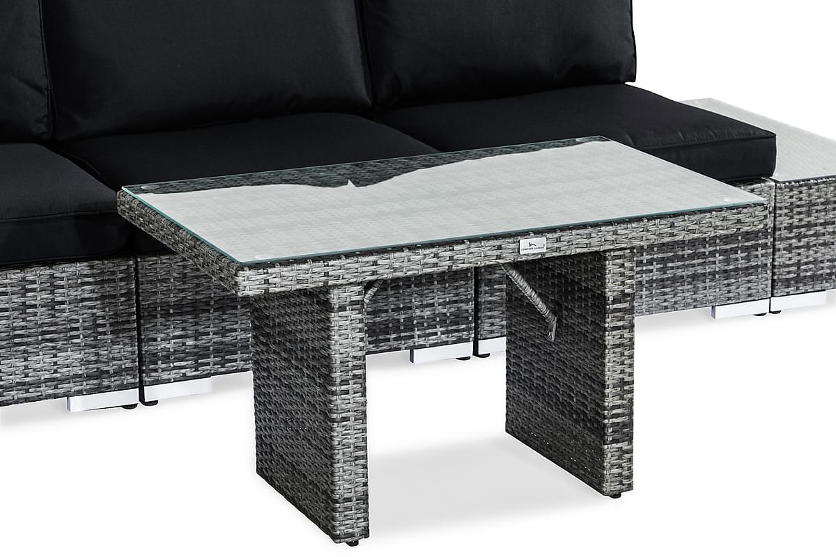 Conjunto de mobiliário para o exterior Comfort Garden 1419 (Preto + Cinzento)