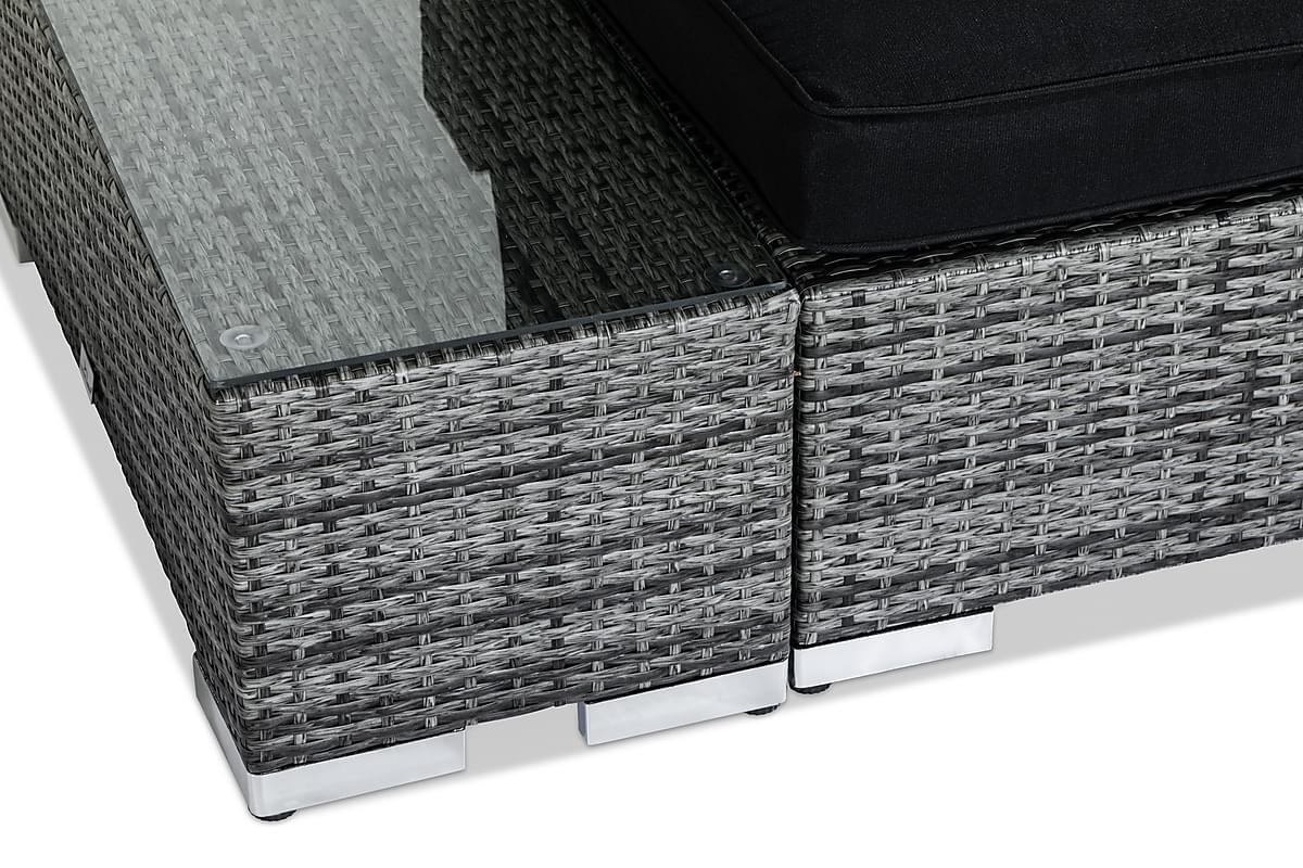 Conjunto de mobiliário para o exterior Comfort Garden 1419 (Preto + Cinzento)