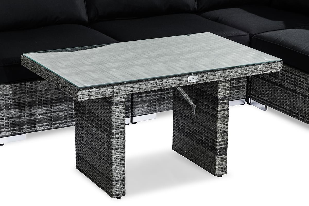 Conjunto de mobiliário para o exterior Comfort Garden 1422 (Preto + Cinzento)