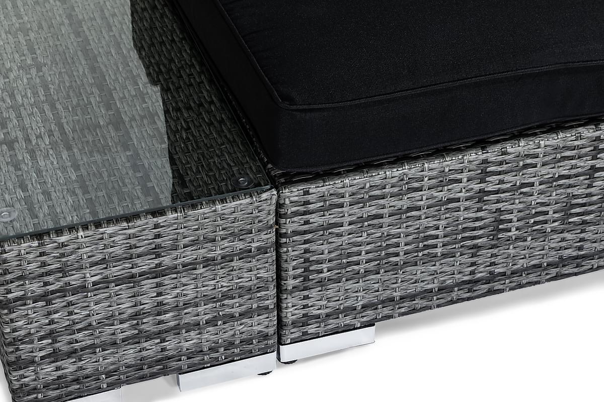 Conjunto de mobiliário para o exterior Comfort Garden 1422 (Preto + Cinzento)