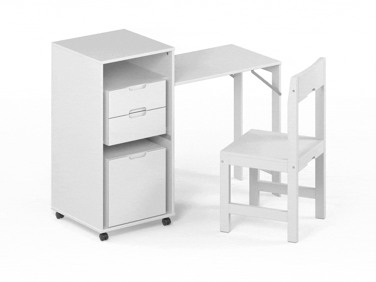 Mesa de escritório Indianapolis 122 (Pinheiro branqueado + Carvalho de mel)